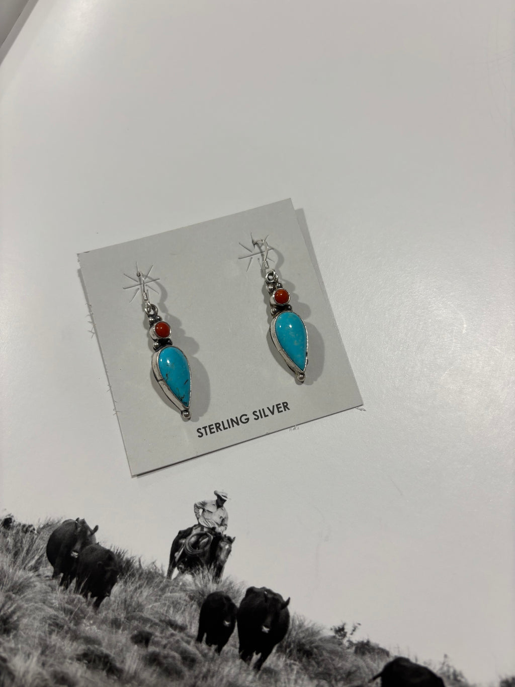 Harris Largo Coral + Turquoise Earrings