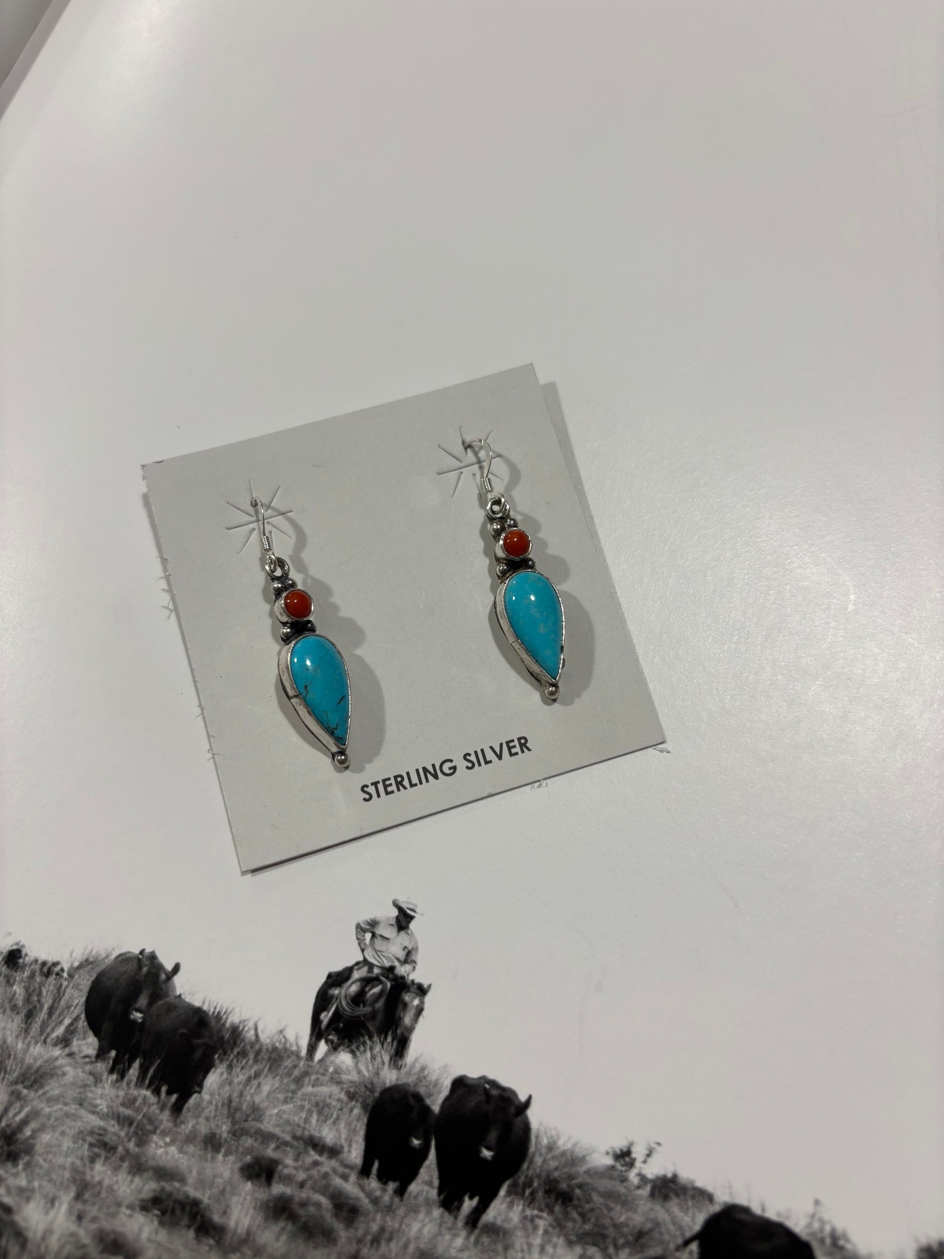 Harris Largo Coral + Turquoise Earrings