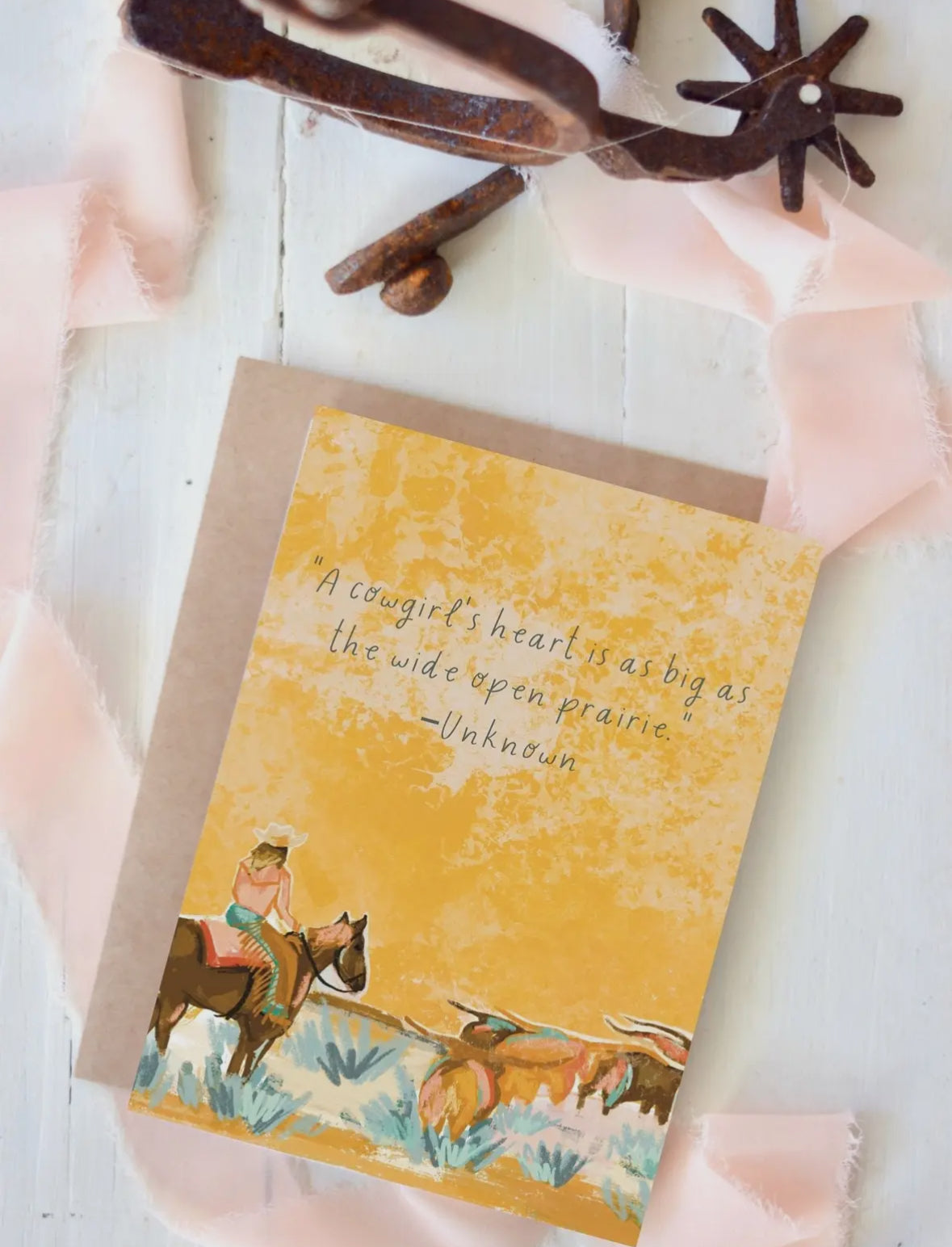 Cowgirl Birthday, Cowgirl Congrats Card, Western Greeting Card