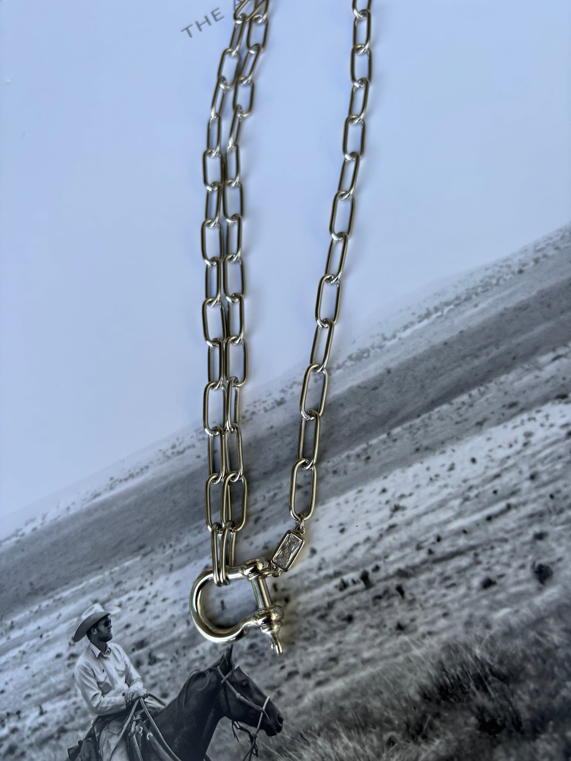 Silver Shackle Chain Necklace