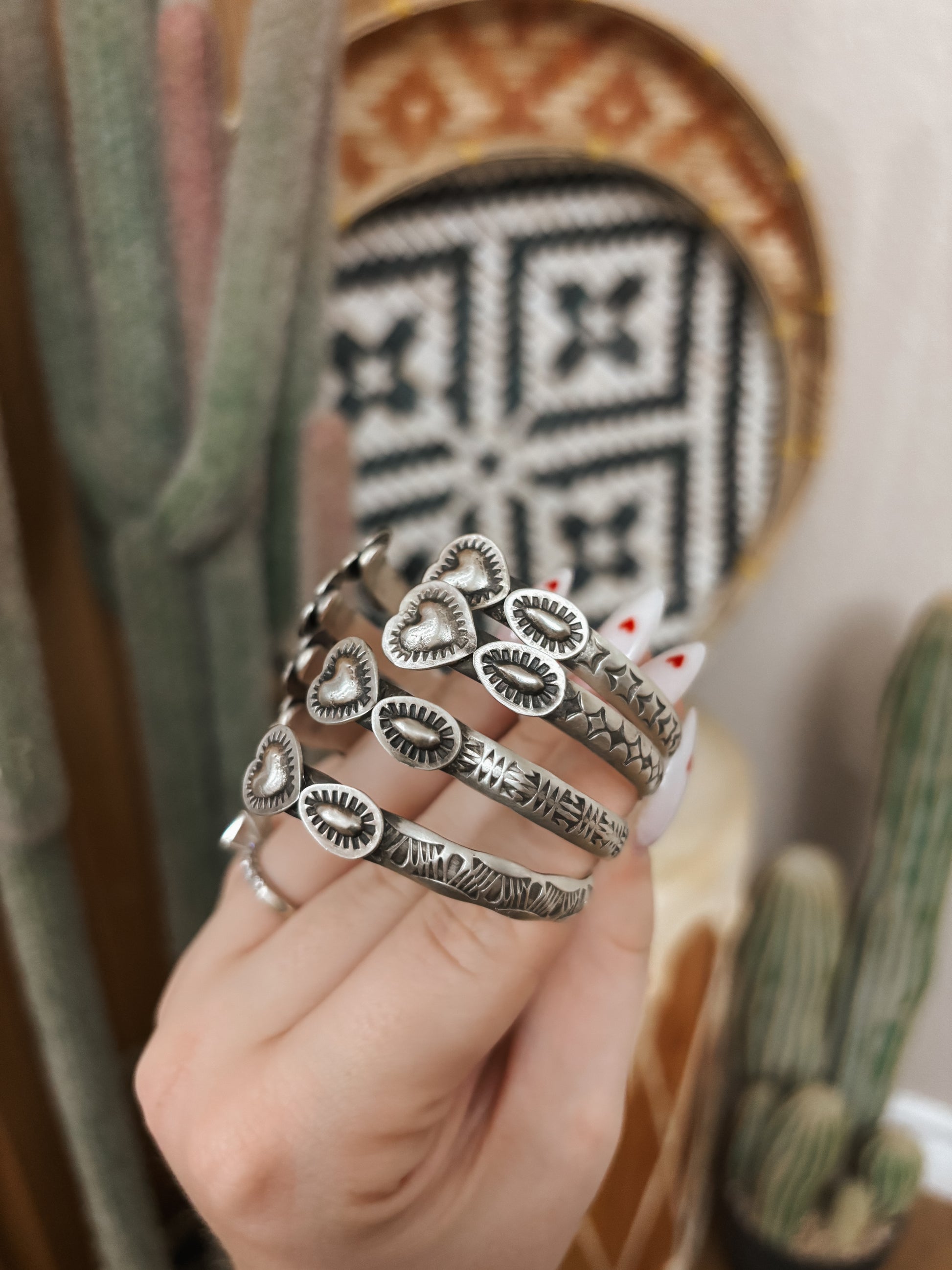 Chris Etsitty Heart Cuff