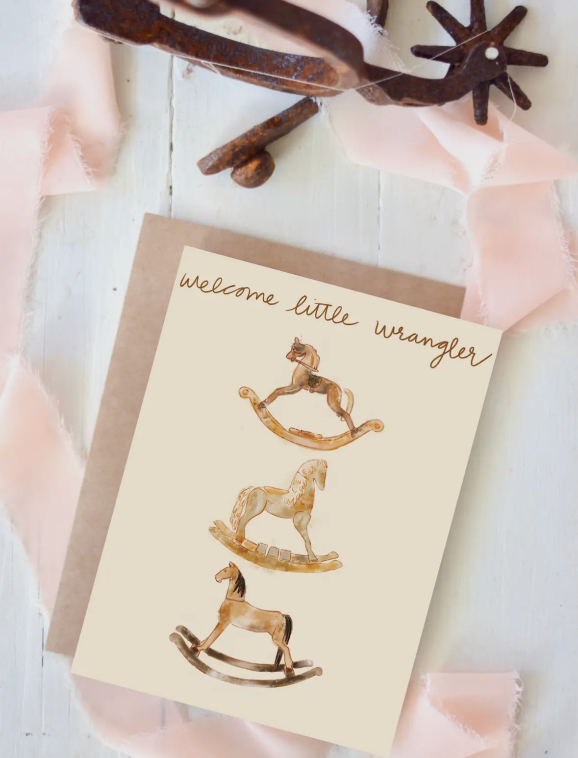 Welcome Little Wrangler Baby Western Card