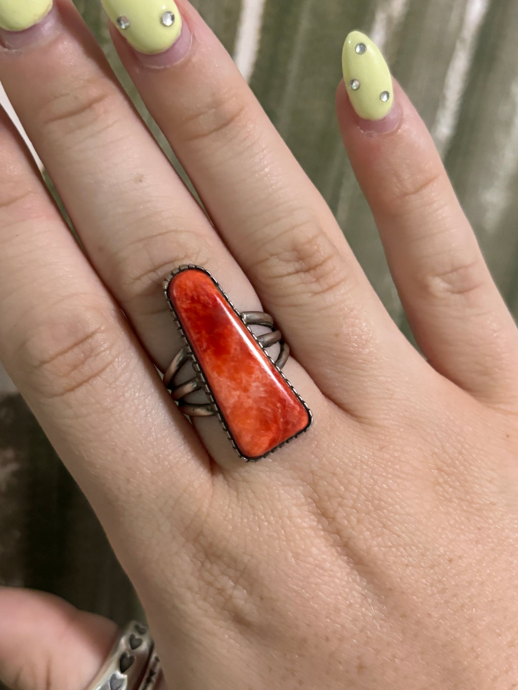 Red Hot Spiny Ring Sz 8
