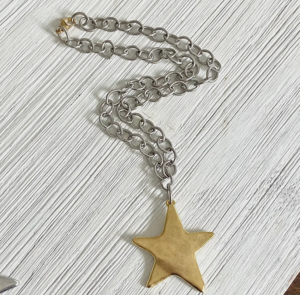 Chunky Star Necklace - Mixed Metal