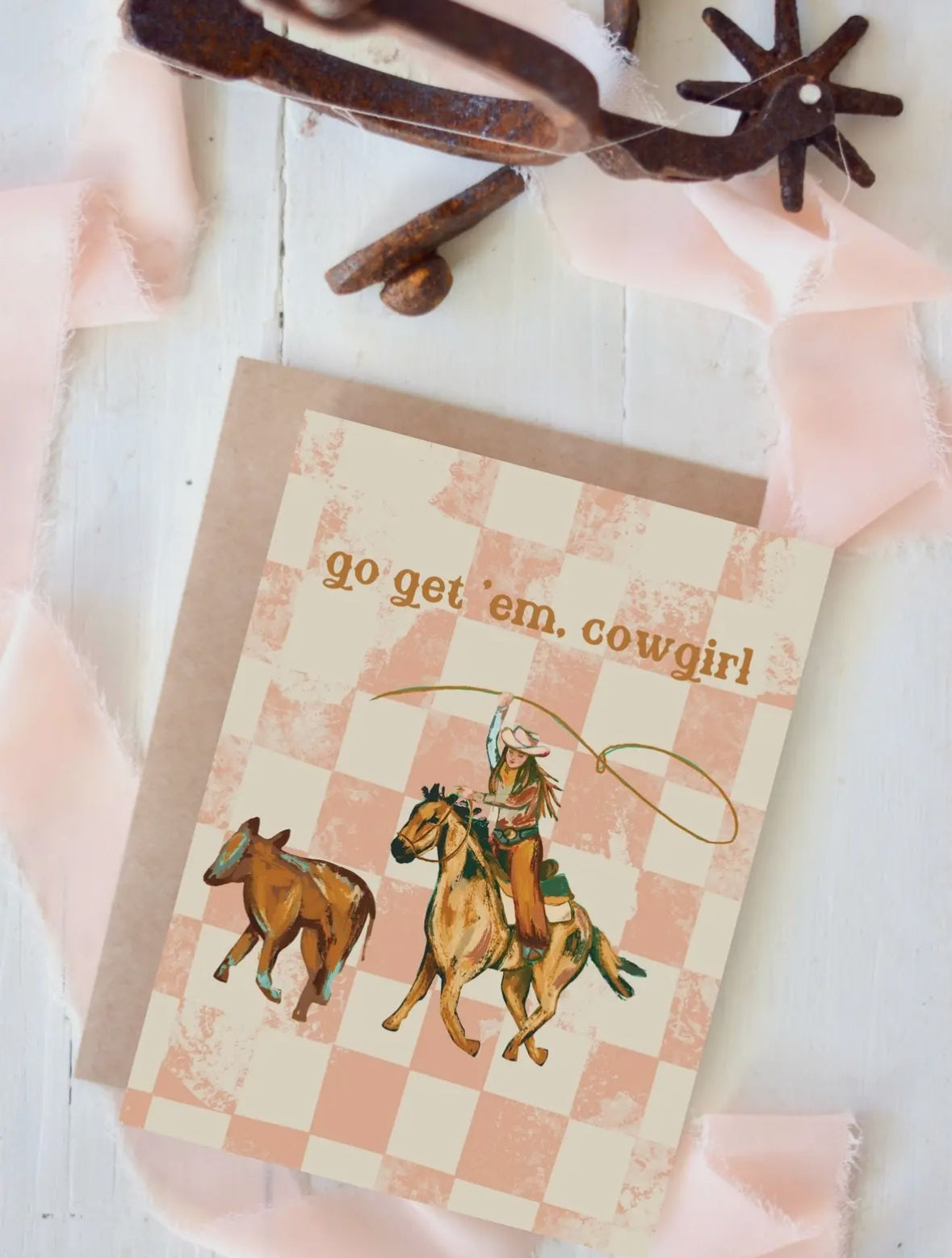 Go Get Em Cowgirl Birthday, Cowgirl Congrats Card