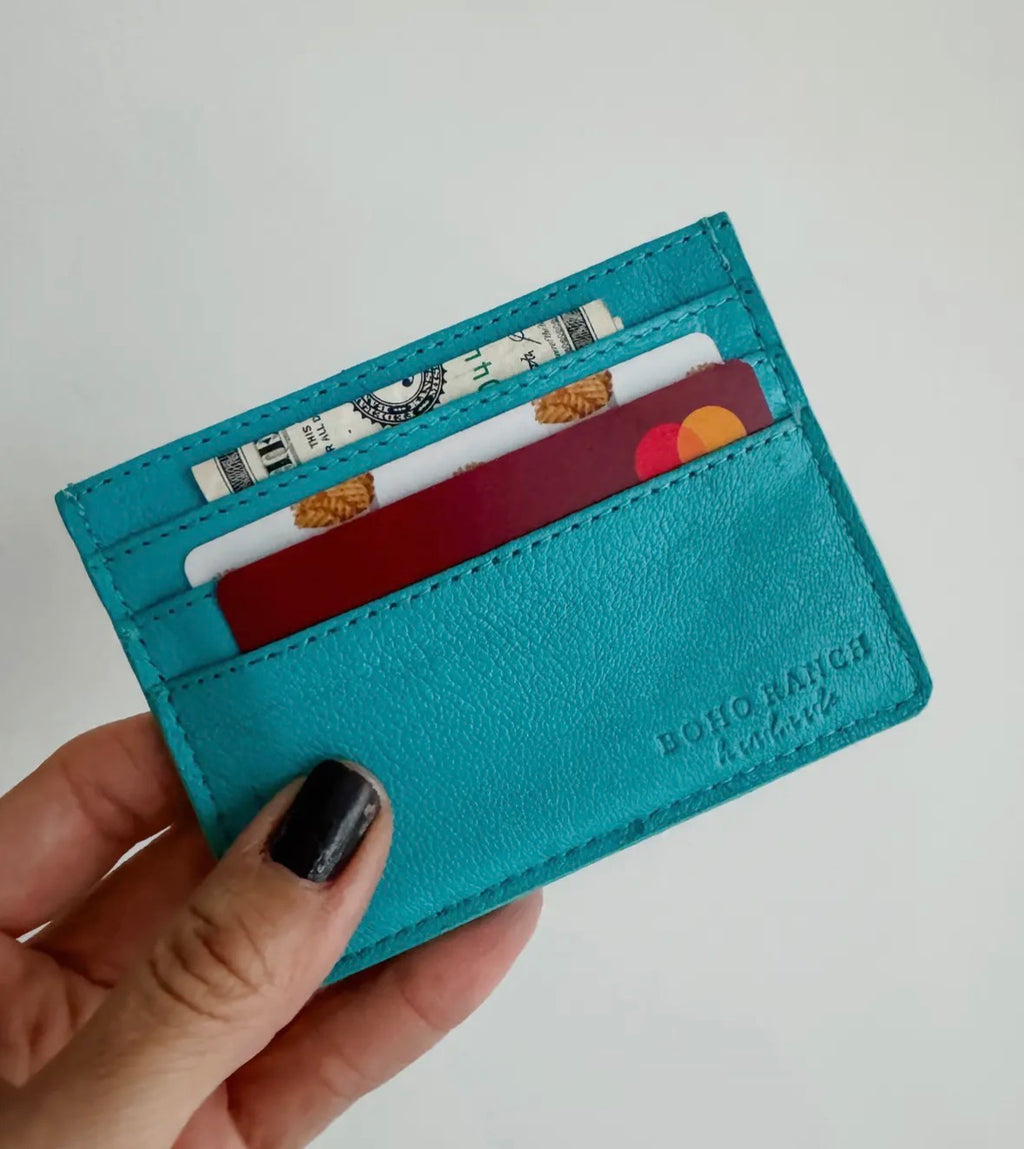 The Bootstitch Card Holder - TURQUOISE