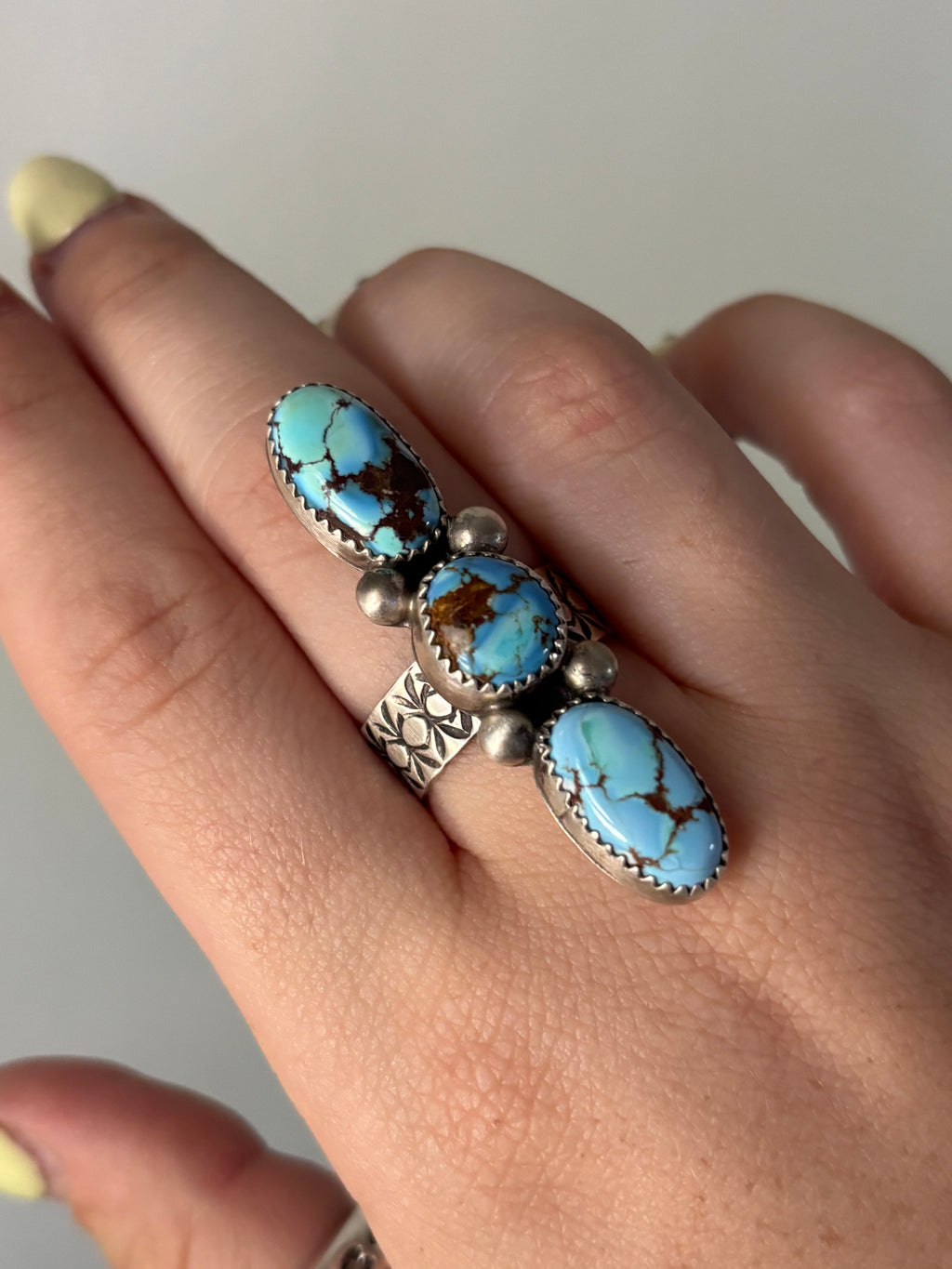 Chris Etsitty Adjustable Golden Hills Ring