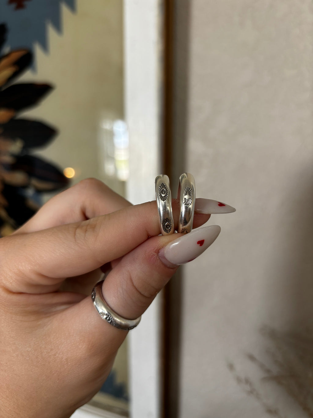 Stamped Stacker Rings Size 6
