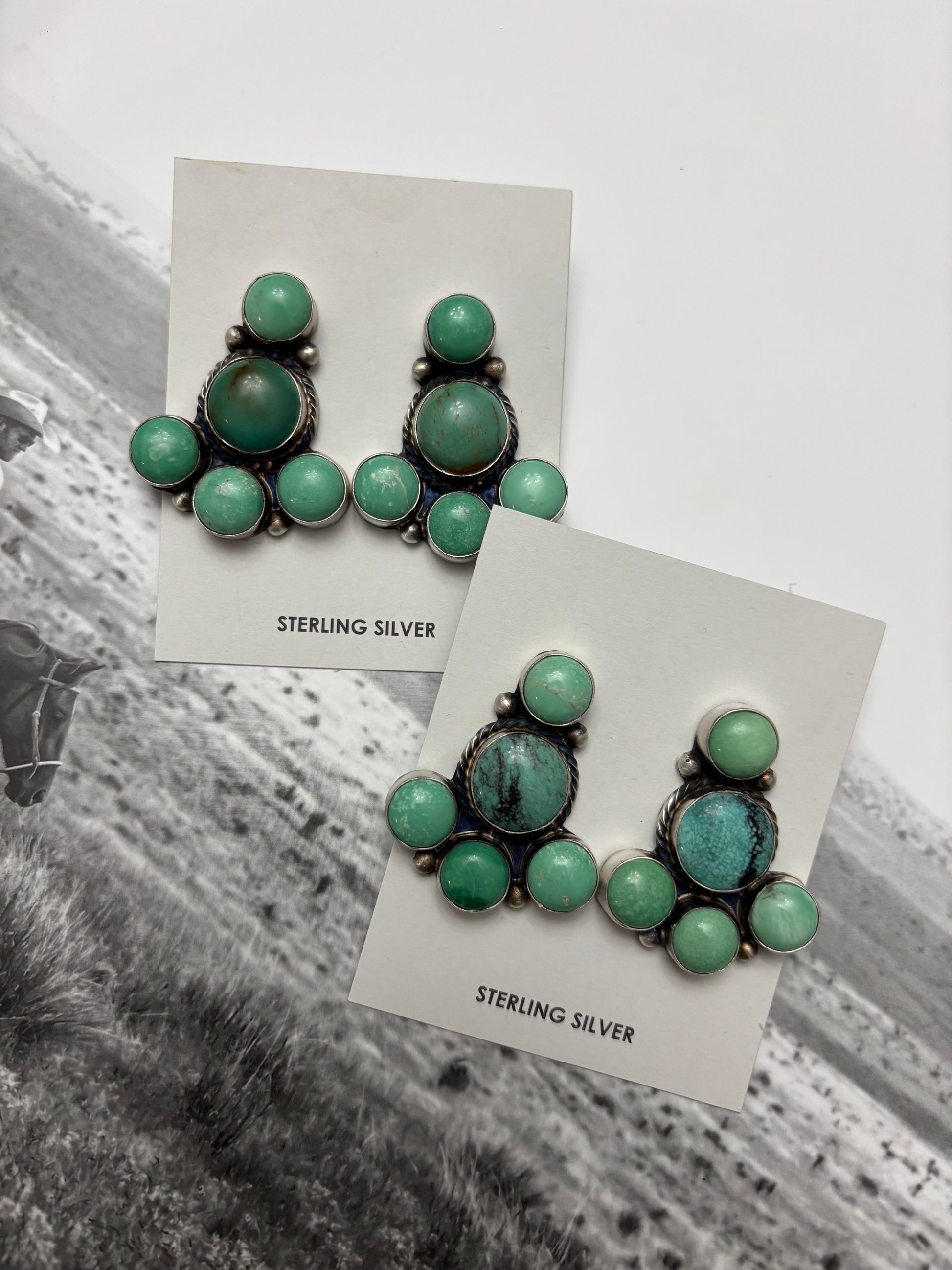 Mixed Mine Cluster Earrings