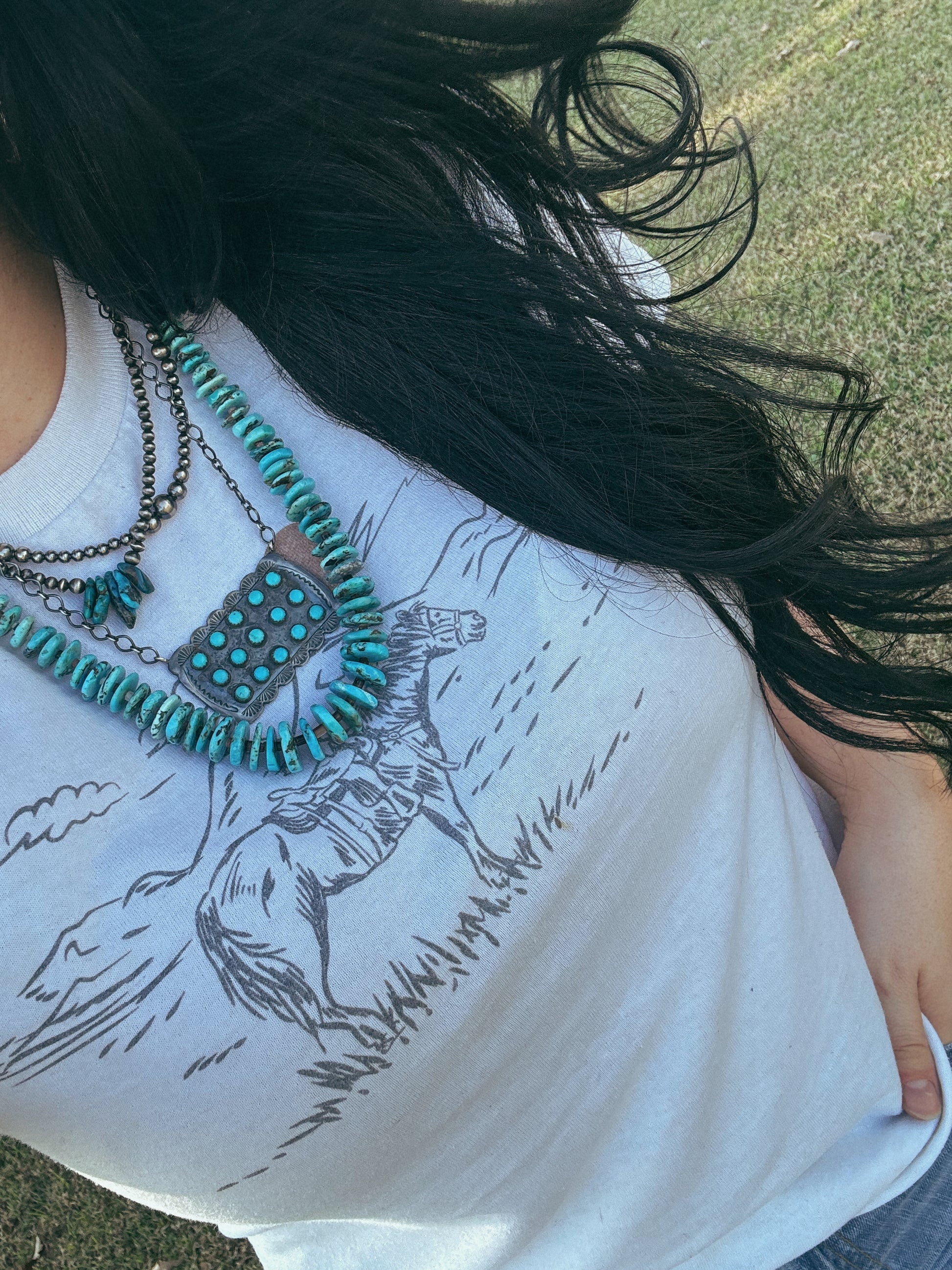 Tillie John Kingman Bar Necklace