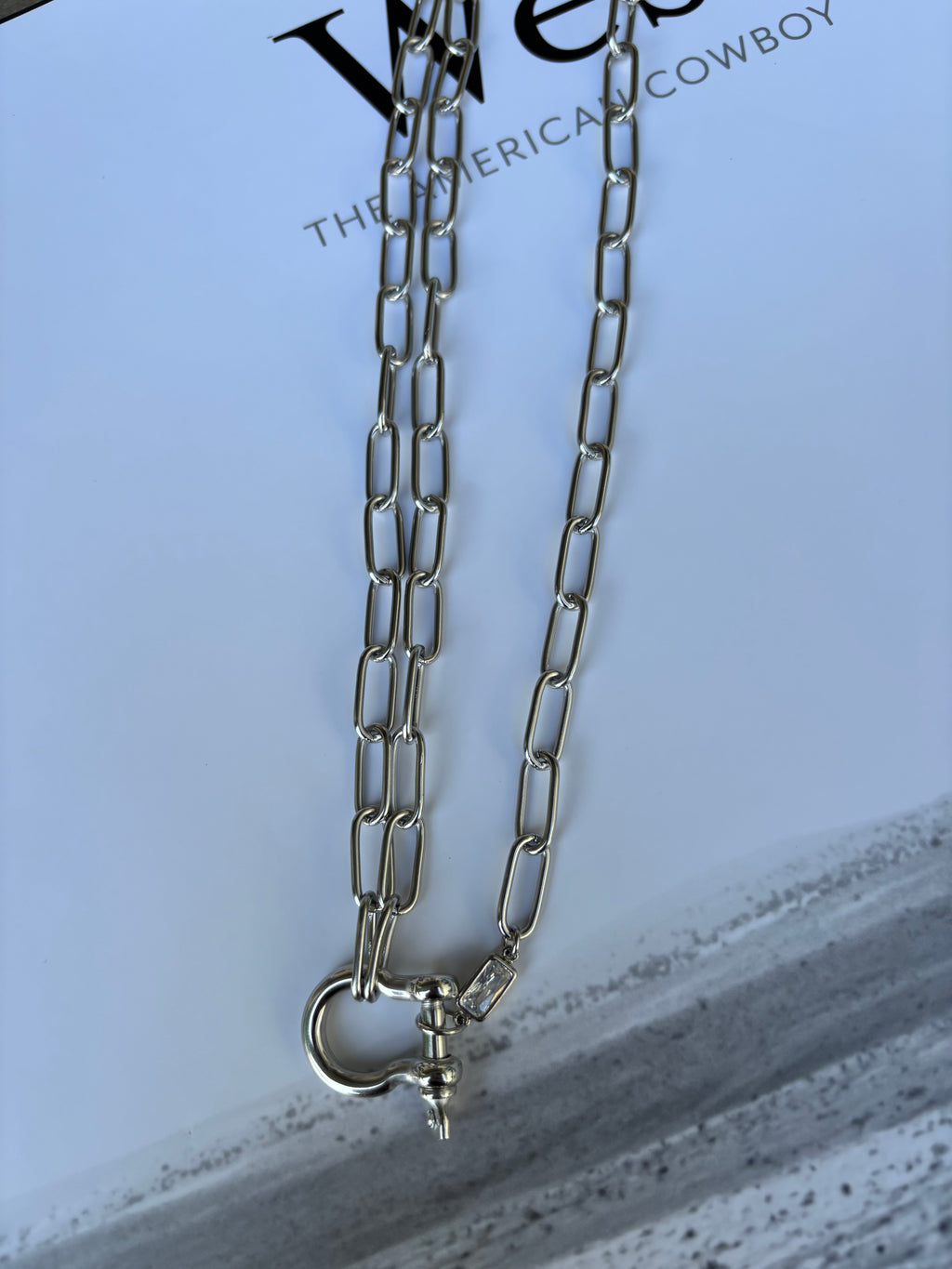 Silver Shackle Chain Necklace