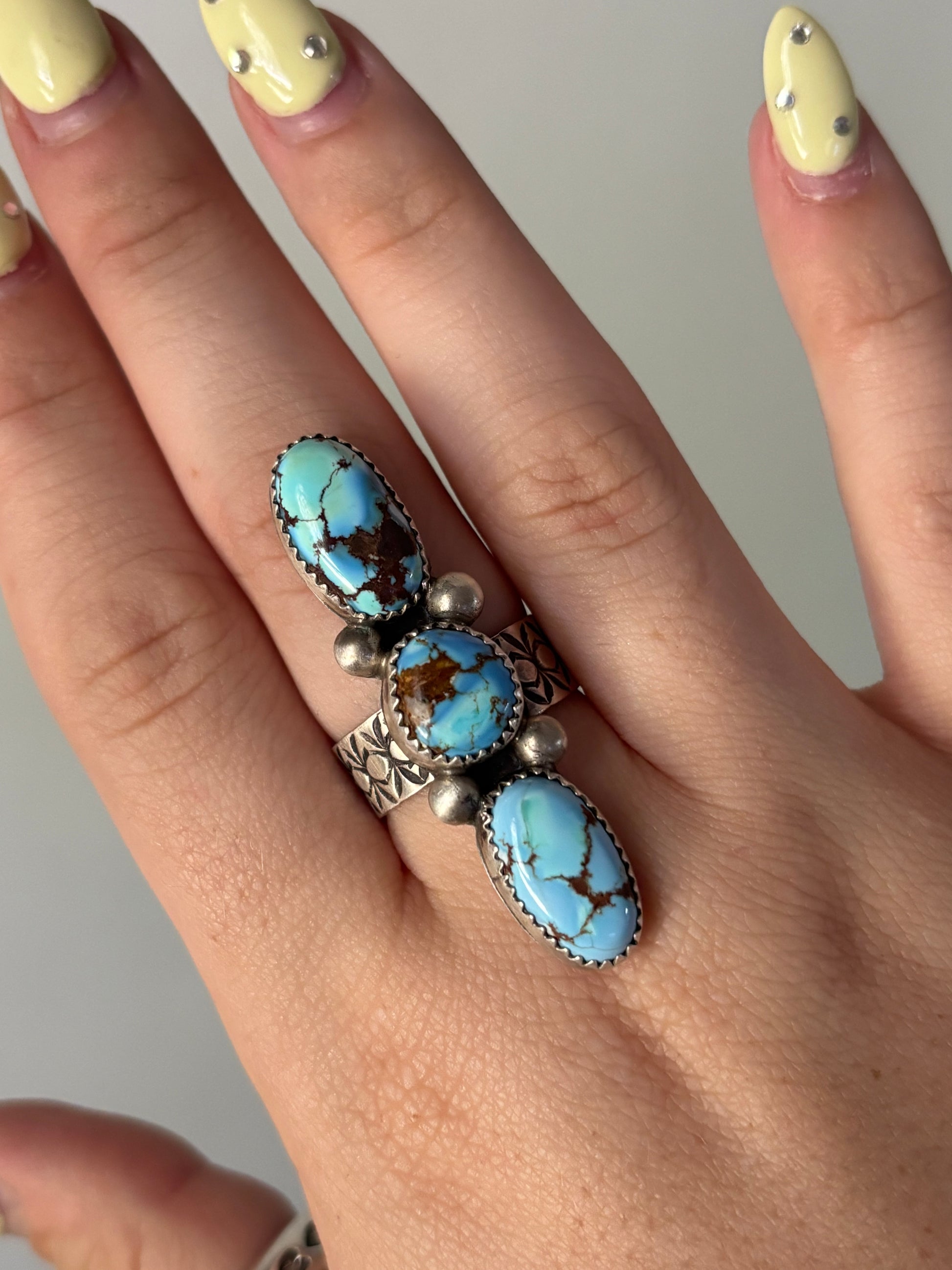 Chris Etsitty Adjustable Golden Hills Ring