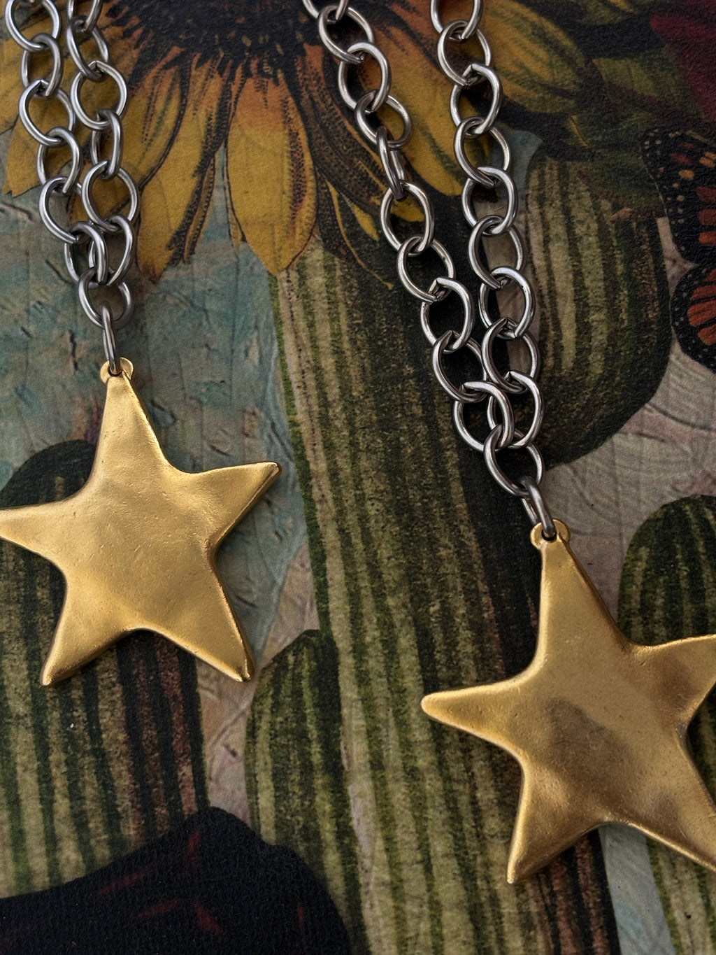 Chunky Star Necklace - Mixed Metal