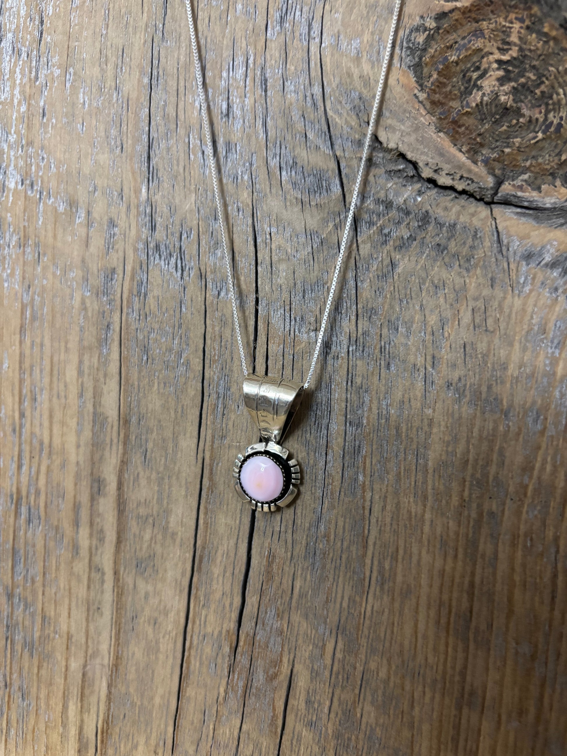 Dainty Pink Conch Necklace