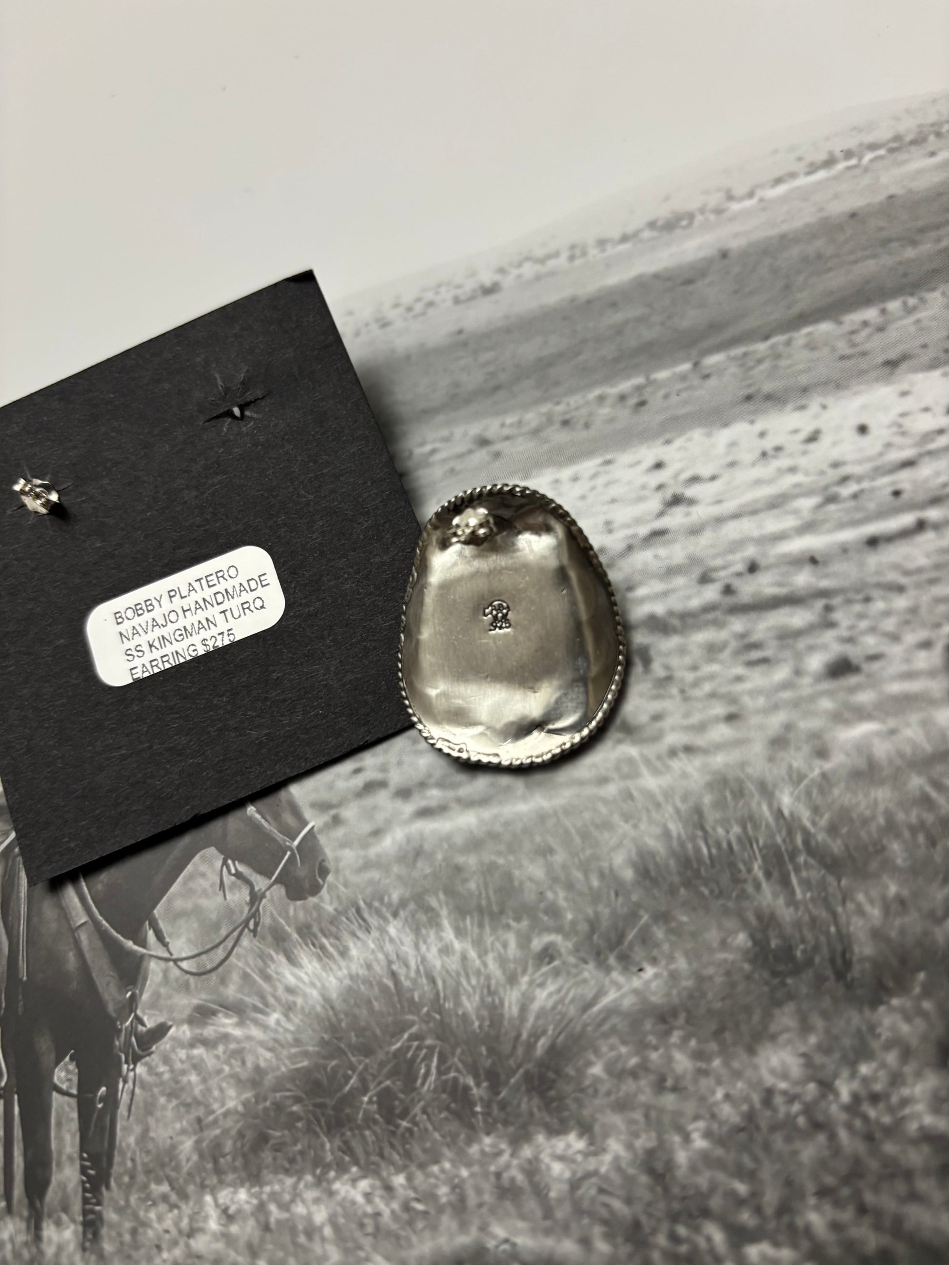 Bobby Platero Cowboy Hat Earrings
