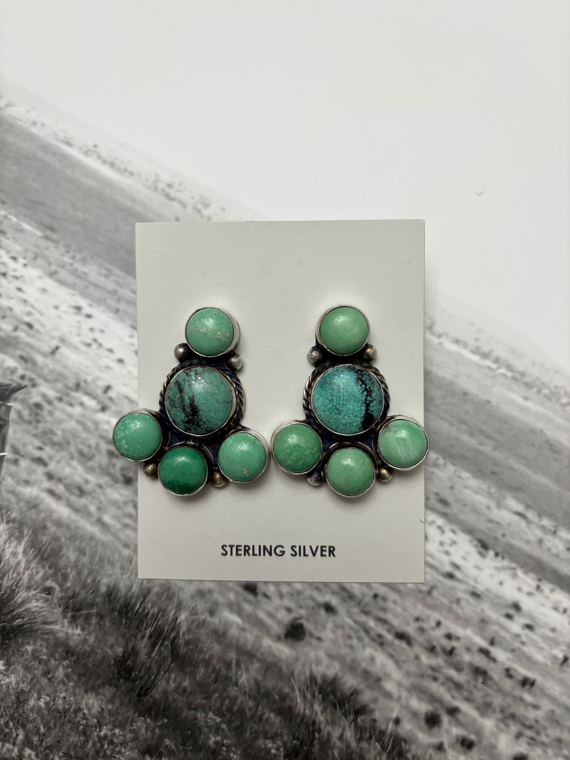 Mixed Mine Cluster Earrings