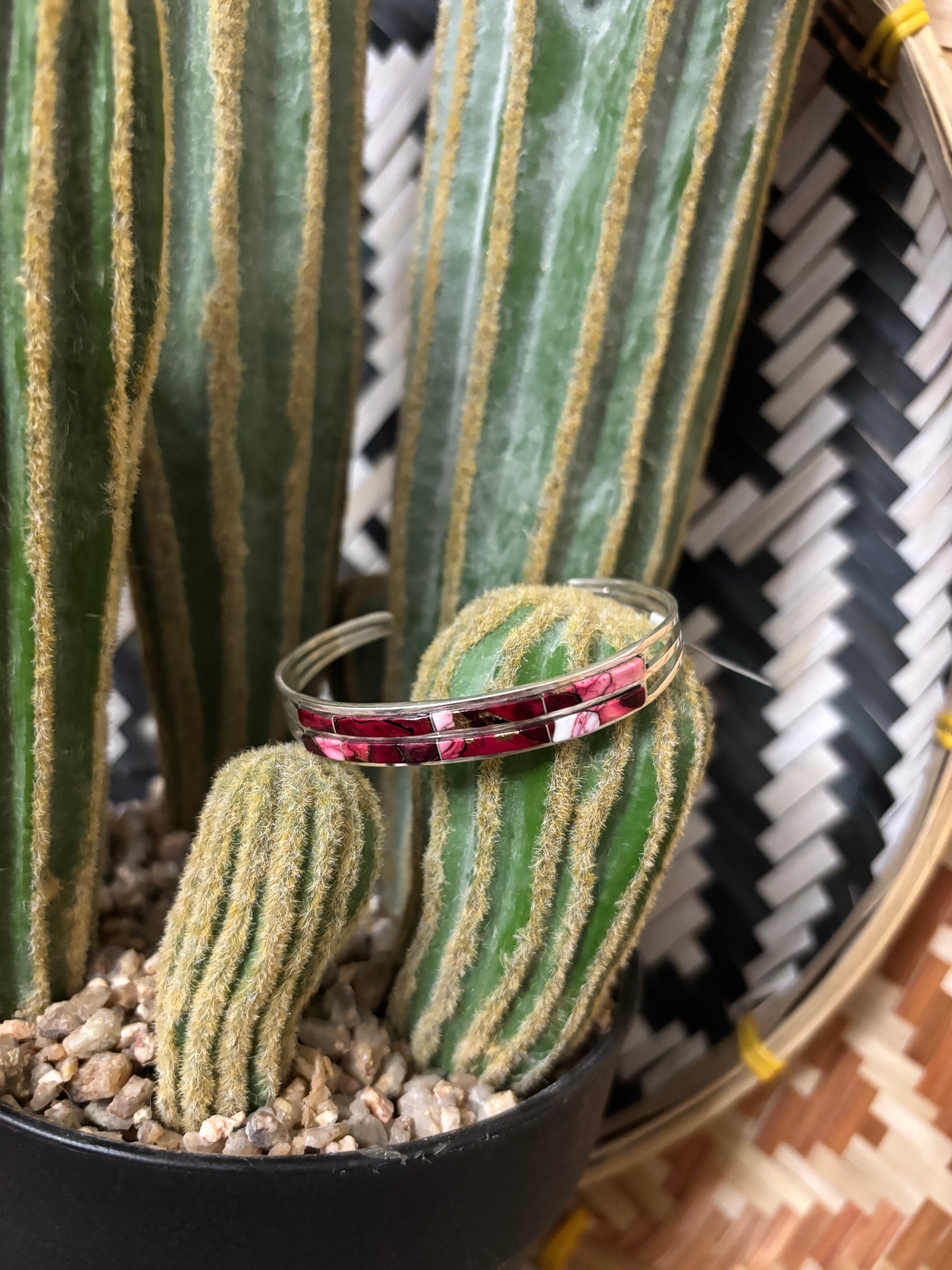 Rose Dhalia Inlay Cuff