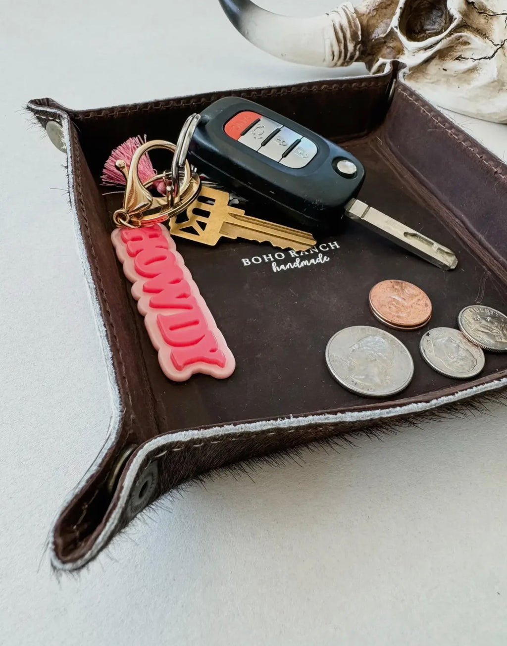 The Cowhide Catchall Tray