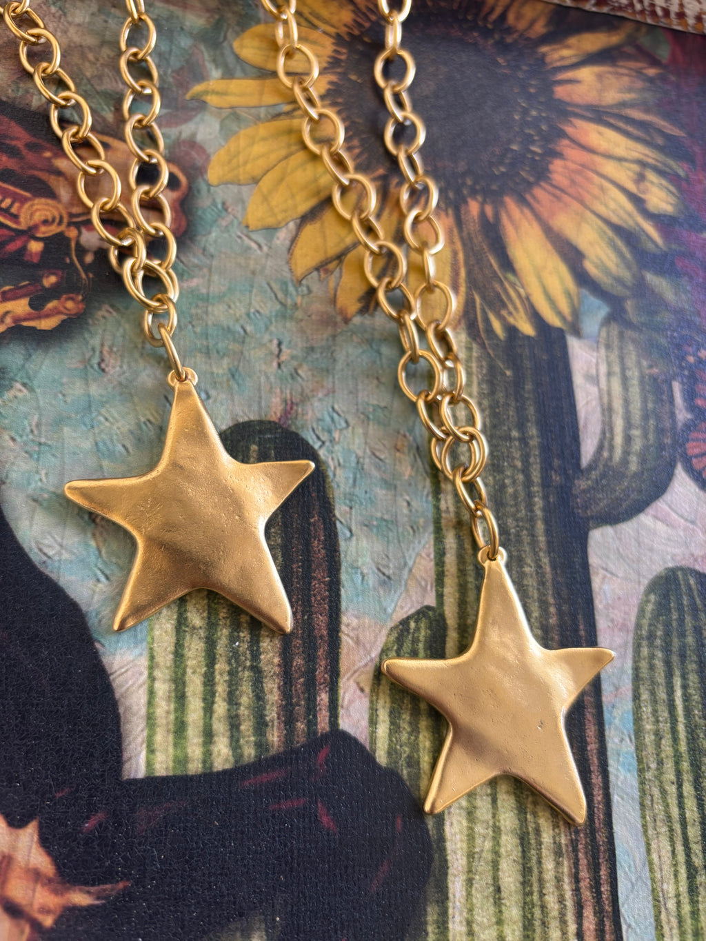 Chunky Star Necklace - Gold