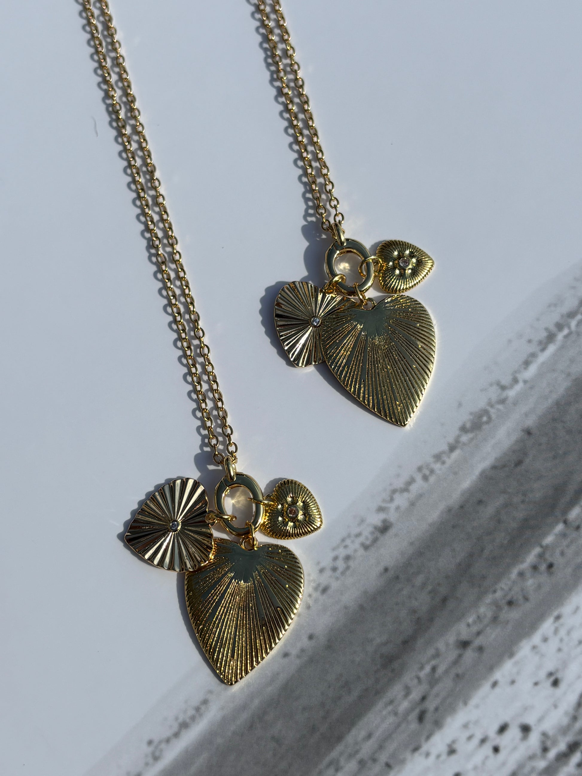 The Triple Heart Charm Necklace