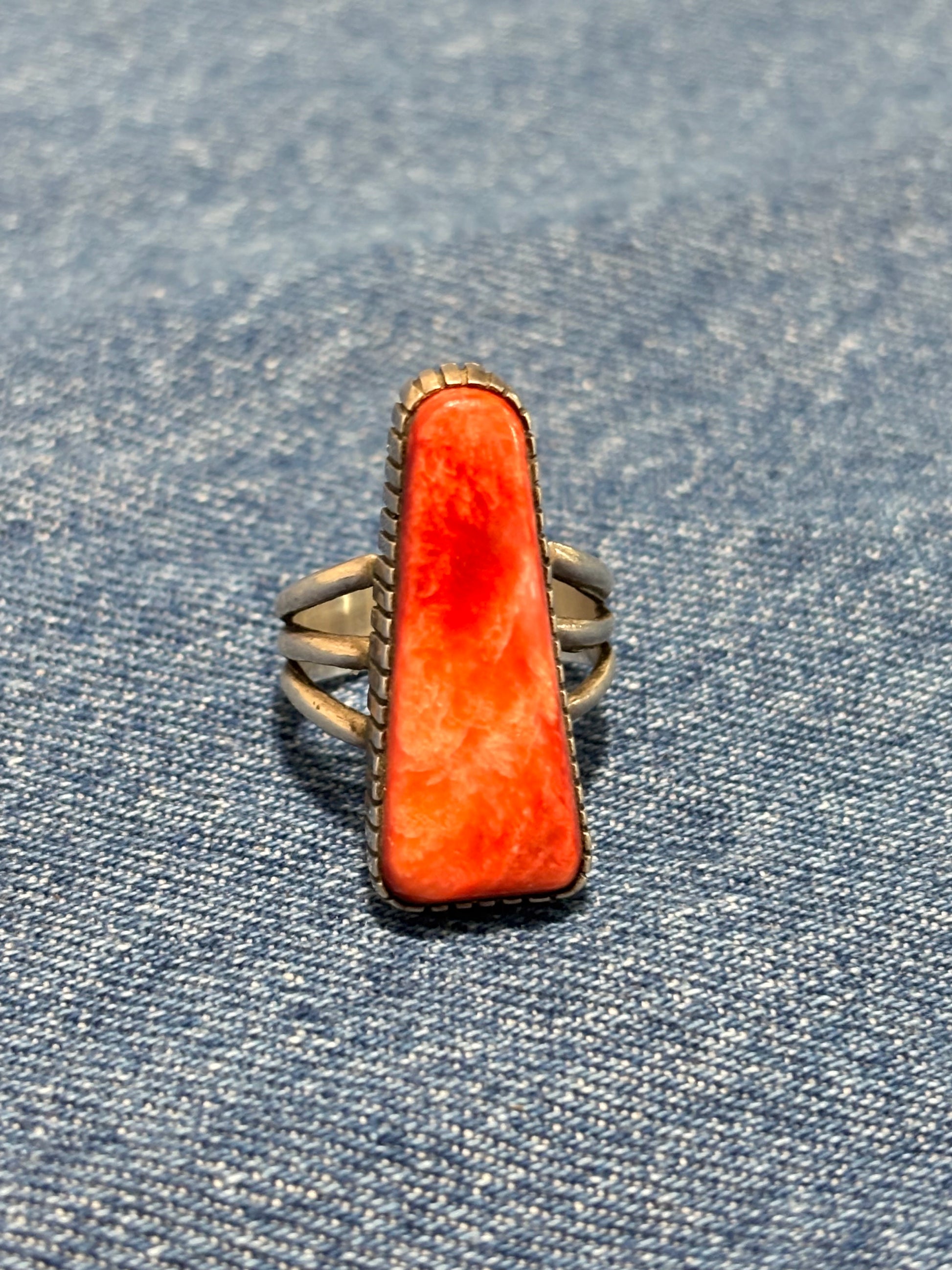 Red Hot Spiny Ring Sz 8